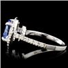 Image 3 : 14K Gold 2.95ct Tanzanite & 0.41ctw Diamond Ring