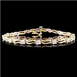 14K Gold 1.00ctw Diamond Bracelet