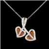 Image 2 : 14K Gold 1.16ctw Fancy Color Diamond Pendant