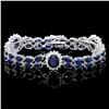 Image 1 : `14k Gold 22ct Sapphire 1.85ct Diamond Bracelet