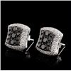 Image 2 : 14K White Gold 1.47ctw Fancy Color Diamond Earring