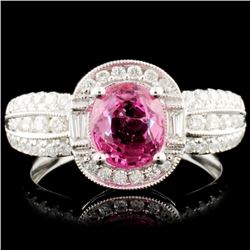 18K Gold 1.69ct Spinel & 0.47ctw Diamond Ring