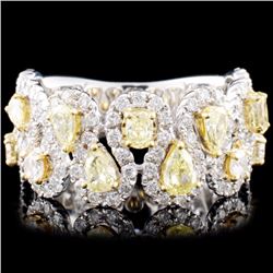 18K Gold 1.48ctw Fancy Diamond Ring