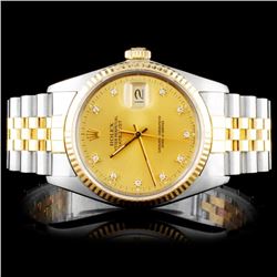 Rolex Two Tone DateJust Diamond Watch