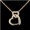 Image 1 : 10K Gold 0.21ctw Diamond Pendant