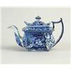 Image 1 : BLUE AND WHITE STAFFORDSHIRE TEAPOT