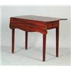 Image 1 : MAHOGANY ONE DRAWER SHAPED LEAF PEMBROKE TABLE