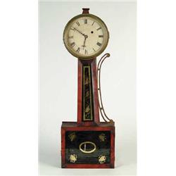 MASSACHUSETTS MAHOGANY BANJO CLOCK