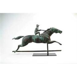 EXCELLENT HORSE AND JOCKEY WEATHERVANE