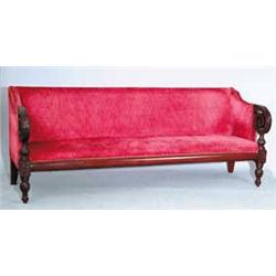 CLASSICAL CARVED SCROLL ARM SOFA