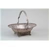 Image 1 : OUTSTANDING ENGLISH SILVER HANDLED FOOTED BASKET