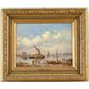 Image 1 : H. MAES (European, 19th Century) “THE HAY BARGE”