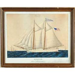 UNSIGNED (American, 19th Century) SHIP PORTRAIT “AURORA OF SAN FRANCISCO”