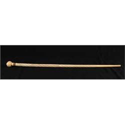 FINE CARVED NARWHAL TUSK CANE