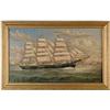 Image 1 : PERCY A. SANBORN (American, 1849-1929) SHIP PORTRAIT OF THE CHARLOTTE W. WHITE