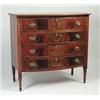 Image 1 : OUTSTANDING FOUR DRAWER INLAID SHERATON BOW FRONT CHEST