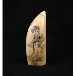 SCRIMSHAW WHALE’S TOOTH