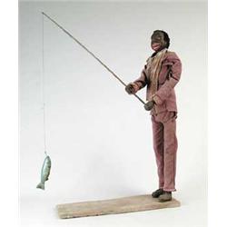 FANTASTIC FOLK ART BLACK FISHERMAN