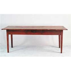 CONNECTICUT VALLEY MAPLE ONE DRAWER TAPERED LEG TABLE