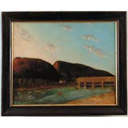 UNSIGNED (19th Century) CONNECTICUT RIVER, SUNDERLAND, MASS