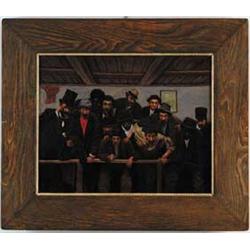 LEMUEL EVERETT WILMARTH (American, 1835-1918) “THE COCK FIGHT”