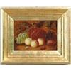 Image 1 : OLIVER CLARE (British, 1853-1927) STILL LIFE OF FRUIT WITH GRAPES, PEACHES AND PLUM
