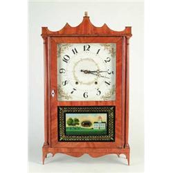 PILLAR AND SCROLL SHELF CLOCK BY CHAUNCEY IVES
