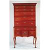 Image 1 : FINE QUEEN ANNE TWO-PART CHERRY HIGHBOY
