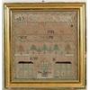 Image 1 : FINE NEEDLEWORK SAMPLER BY MARY WATSON AGED 16 YEARS
