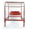 Image 1 : OUTSTANDING MAHOGANY CARVED POST QUEEN SIZE CANOPY BED