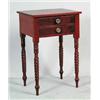 Image 1 : FINE SHERATON MAHOGANY TWO DRAWER STAND WITH CARVED LEGS