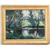 Image 1 : LOUIS CLESSE (Belgian, 1889-1961) LANDSCAPE WITH POND AND FIGURES