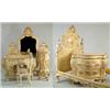Image 1 : OUTSTANDING NINE-PIECE PAINTED FRENCH BOMBAY BEDROOM SET