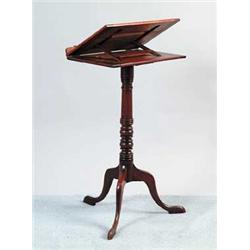 INTERESTING AND RARE GEORGE III MAHOGANY BOOKSTAND