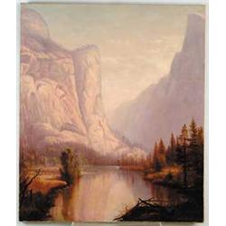 JAMES HOPE (American, 1818-1892) YOSEMITE