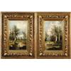 Image 1 : G. HALLER (European. 20th Century) PAIR OF LANDSCAPES WITH MEN