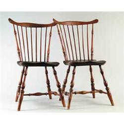 FINE PAIR OF FAN BACK WINDSOR SIDE CHAIRS