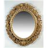 Image 1 : OUTSTANDING 19TH CENTURY ORNATELY CARVED GILT OVAL MIRROR