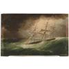 Image 1 : JAMES E. BUTTERSWORTH (American, 1817-1894) SCHOONER IN STORMY SEAS