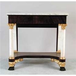 NEW YORK EMPIRE MARBLE TOP PIER TABLE