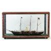 Image 1 : OUTSTANDING WATERLINE CASED DIORAMA OF THE YACHT “ESTELLA”