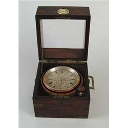 BRASS CASED MARINE CHRONOMETER BY JOHN GRAHAM 8 WAPPING, LIVERPOOL