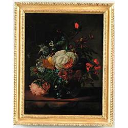GEORGIUS J.J. VAN OS (Dutch, 1782-1861) “FLOWERS IN A VASE”