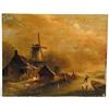 Image 1 : ANDREAS SCHELFHOUT (Dutch, 1787-1870) WINTER SKATING SCENE