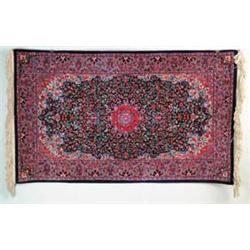 NICE SEMI-ANTIQUE KERMIN BLUE AREA RUG