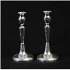 Image 1 : PAIR OF EARLY CONTINENTAL STERLING CANDLESTICKS