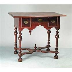 FINE AND RARE WILLIAM AND MARY TRUMPET-LEG LOWBOY