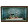 Image 1 : CASED AND FRAMED DIORAMA OF THE U.S.S ALABAMA