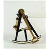 Image 1 : FINE BRASS IVORY AND EBONY QUADRANT IN GREEN PAINTED CASE