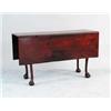 Image 1 : MAHOGANY CHIPPENDALE BALL AND CLAW FOOT DROP LEAF DINING TABLE